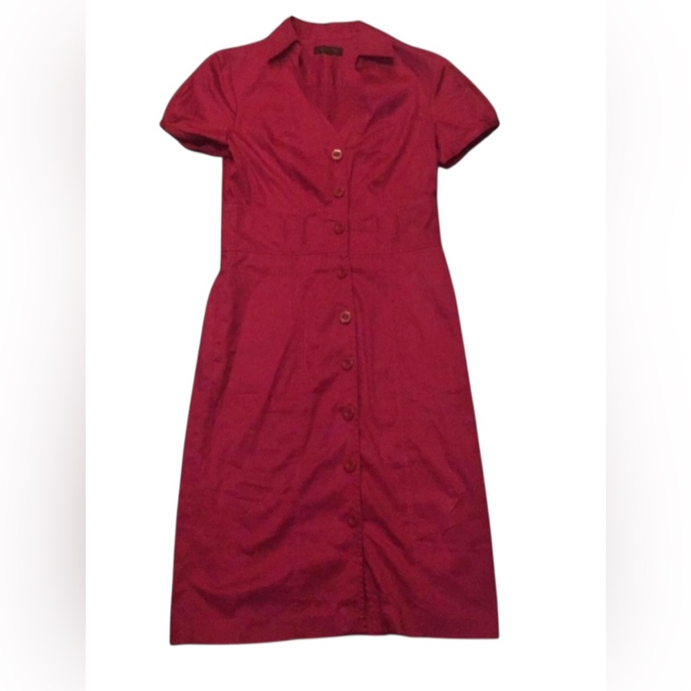 The Limited Sz 2 Button Down Dress Fuschia